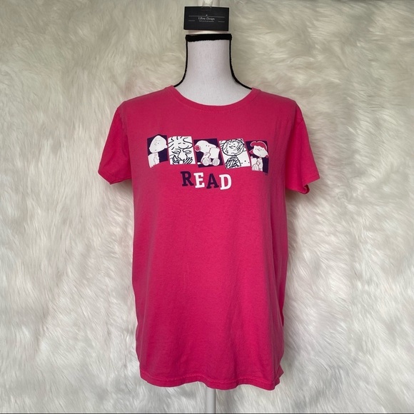 Peanuts Collection Read Pink Tee Shirt Size M - Picture 11 of 11